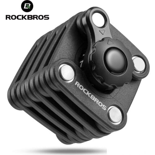 ROCKBROS Mini Portable High Security Drill Resistant Lock Password Bike Bicycle Lock Anti Theft Cylinder MTB Bicycle Accessories