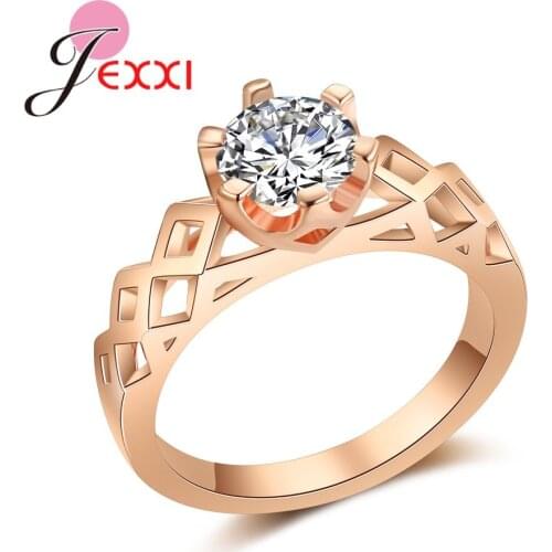 Hollow Popular Trendy Rings Cubic Zirconia For Women Wedding Appointment Fingers Jewelry High Quality Factory Price