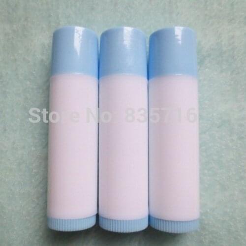 200PCS/LOT 5ML Empty Lipstick Tube,White+blue cap Makeup Lip Gloss Container,Sample Cosmetic Lip Balm Sub-bottling HZ21