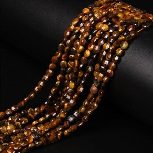Factory Price Various Natural Tiger Eye Loose Yellow Stone Beads Irregular Shape Bead For Jewelry Making Necklace Bracelet DIY