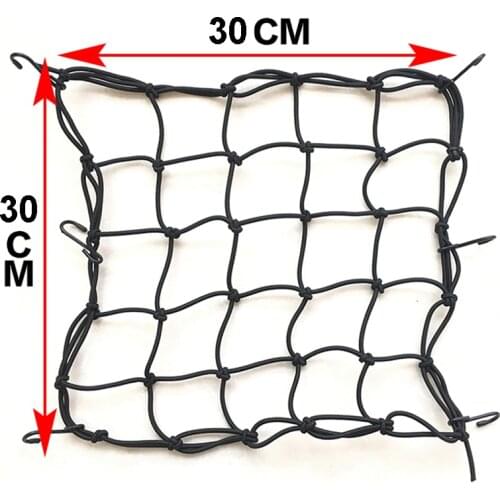 30*30cm Motorcycle Helmet Luggage Net Mesh 6 Hooks Motocross Fuel Tank Storage Carrier Bags Luggage Sundries Elastic Net
