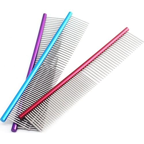 Pet Cat Grooming Comb 19cm Stainless Steel Kitten Hair Grooming Comb Fur Cleaning Brush