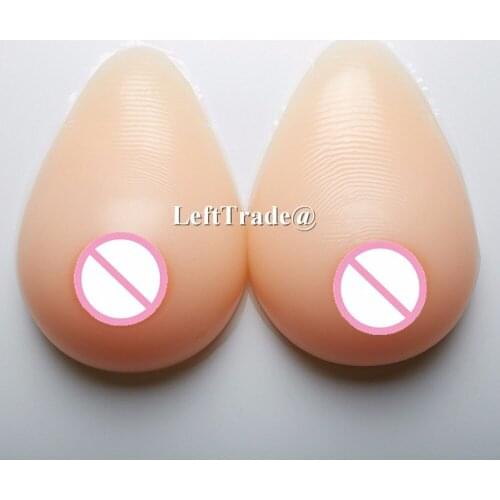 500g A cup teardrop shape silicone breasts fake boobs for mastectomy