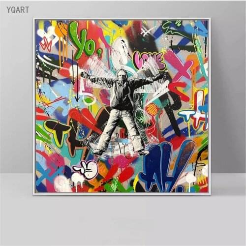 Modern Graffiti Artwork Abstract Canvas Paintings Wall Posters and Prints Wall Art Picture for Home Living Room Cuadros