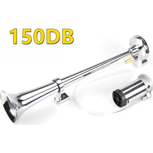 Universal 17inch 150DB Loud Car Air Horn 12V/24V 150 Hertz Single Trumpet Compressor Bocina for Trucks Cars Automobiles