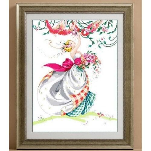 Embroidery Package Hot Sell Best Quality Cross Stitch Kits Harvest Rose Flower Free Shipping Hot Sell
