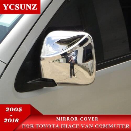 Mirror Cover With LED For Toyota Commuter Van 2005-2018 Chrome Accessories For Toyota Hiace 2016 Car Parts Ycsunz
