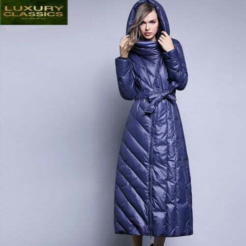 Size 5XL 6XL Plus 7XL White Duck Down Jacket Women Elegant Winter Coat Thick Warm Clothes Female X-Long Slim Tops LWL956