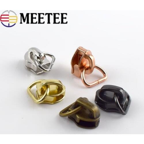 20pcs D Shape 5# Nylon Zipper Head Zip Repair Kit Replacement Zipper Sliders DIY Handwork Tailor Tools Sewing Accessories KY2063