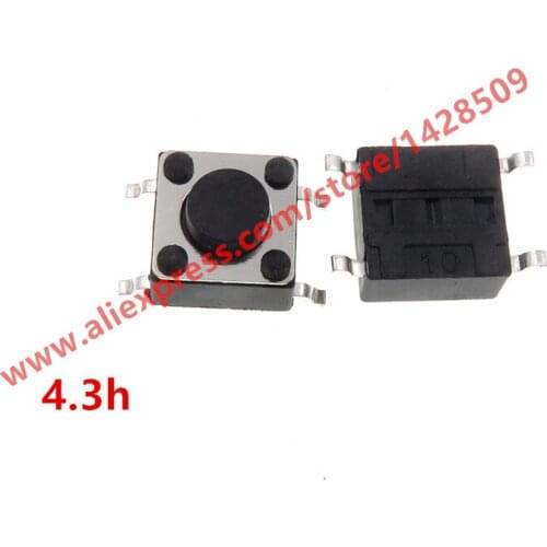 200PCS PCB Tactile Tact Mini Push Button Switch SMD 4pin Micro switch 6*6*4.3mm