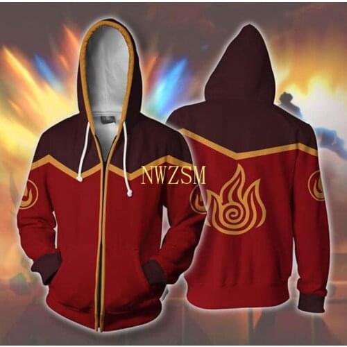 2020 New Avatar: The Last Airbender Cartoon sweater SUPERNATURAL TV Movie Sweater Halloween Costume Mens cartoon Hoodie
