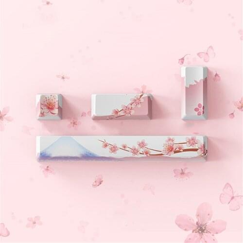 4keys PBT Personality Keycap OEM Profile Five Sides ESC Enter Space bar 6.25U Dye Sublimation Mechanical Keyboard Dyed Keycap