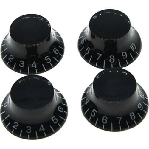 Ohello 4 Pcs Lp Speed Control Knob 6mm Volume Tone Number Knob Guitar Top Hat Knob Bell Knobs Fits LP Electric Guitar Parts