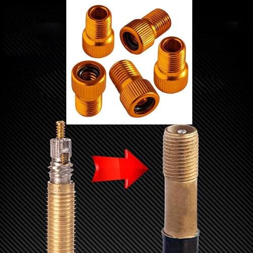 5PC Aluminum Alloy Valve Adapter Bicycle Road Racing Bike Inner Tube Durable Cover High Quality Colorful Dropship#0401