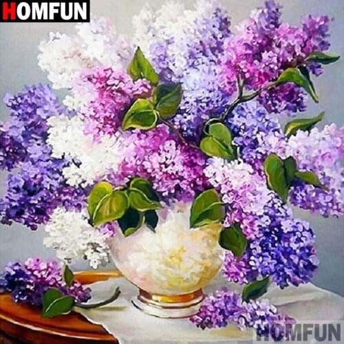 HOMFUN Full Square/Round Drill 5D DIY Diamond Painting "Flower landscape" Embroidery Cross Stitch 5D Home Decor A27065