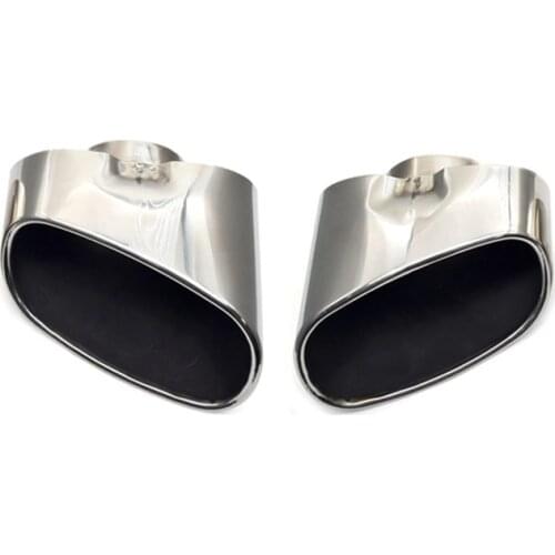 Car Chrome Exhaust Dual Tail Pipe Muffler Tip Stainless Steel for BMW X5 E70 2008-2013 Car Styling