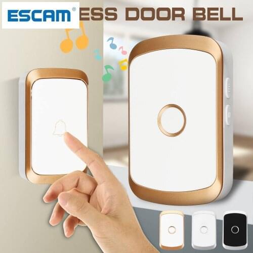 ESCAM 1Set Wireless Doorbell 350M Remote CALL Waterproof Smart Door Bell 110V 220V EU/UK/US Plug Universal Music Doorbell