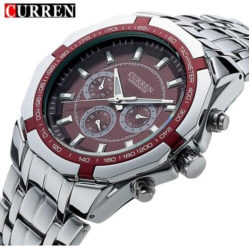 Top Luxury Brand CURREN Men Watch Fashion Military Quartz Sports Wristwatch Full Steel Waterproof Mens Clock Relogio Masculino