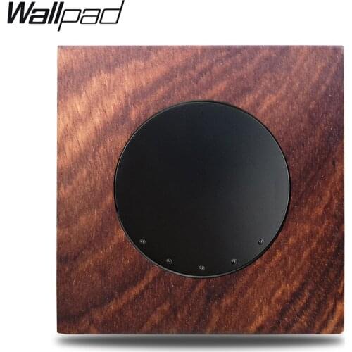 L6 Wood Plate Reset Momentary 1 Gang Light Electric Switch Go and Back Rocker Switch Wallpad