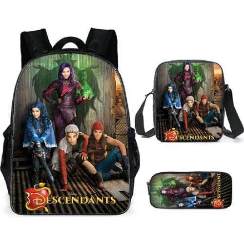 Disney Descendants 3 Kids Backpack for Boys Girls Student School Bag Custom Schoolbags for Children Students Bookbag