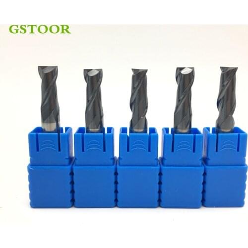 5PCS End mill HRC50 8mm 2F 3F 4F Milling Cutter Tungsten Carbide Flat Steel Endmills For Lathe Cutting