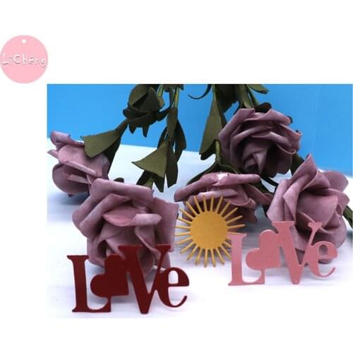 Love Words Heart Metal Cutting Dies Scrapbooking Photo Album Cards Making Craft Diy Stencil Stamps and Slimline Card Dies 2020