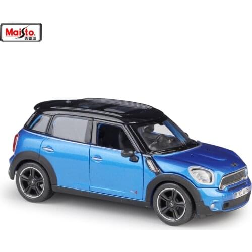 Maisto Diecast 1:24 Mini Countryman Blue Brown Sliver SUV Static Simulation Alloy Model Car