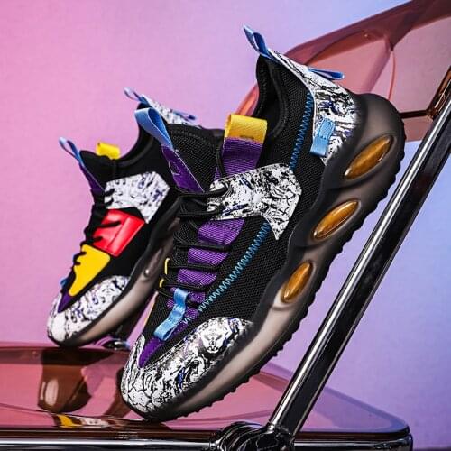 Men Soft-Soled Running Shoes Outdoor Non-Slip Shock Absorption Hiking Leisure Running Sports Shoes Fashion Trend Socks Shoes