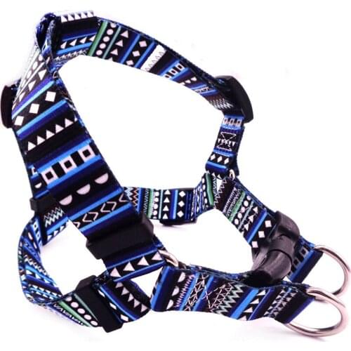 Printed Dog Breast Strap Pastoral Flower Pet Breast Strap fancy dog collar pet collar pet accessories Pet Supplies