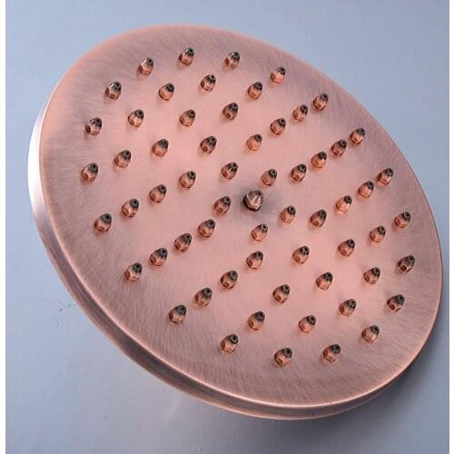 8" inch Antique Red Copper Brass Round Bath Rainfall Rain Bathroom Shower Head Bathroom Accessory (Standard 1/2") msh261