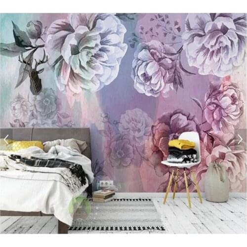 Custom 3D wallpaper mural European style, flowers for living room bedroom sofa TV background home decor papel de parede