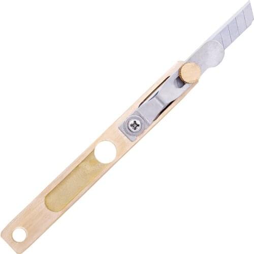 LMDZ 139mm/5.47in Leather Positioning Cutter, Belt Divider, Pure Copper DIY, Belt Leather Knife, Leather Sewing Tool