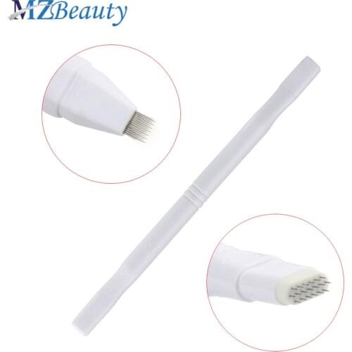 Disposable Shading Microblading Pen Sterilized manual handtools Shading 19Pins with 14 Elevating Arc Flat Tools ring cups Kits