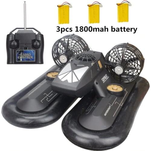 Amphibious Transport Dock Remote Control Hovercraft RC Boat Hovership 2.4G 6CH Work On Water 3pcs Battery Best Gift Toys For Kid