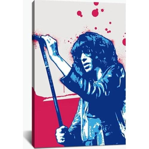 Frame HD Home Decoration Printing Joey Ramone Poster Canvas Oil Painting for Living Room Decoration frame