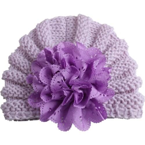 On sale 1pcs 2017 Baby Hat Knitting Hollow Baby Photography Accessories Big Flower Baby Girl Cap Touca Infantil