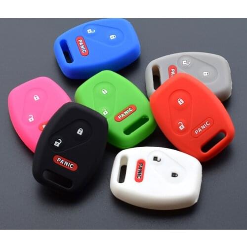 2+1 Buttons Key For Honda FIT INSIGHT Civic Accord CR-V Ridgeline silicone rubber car key cover case protector no logo