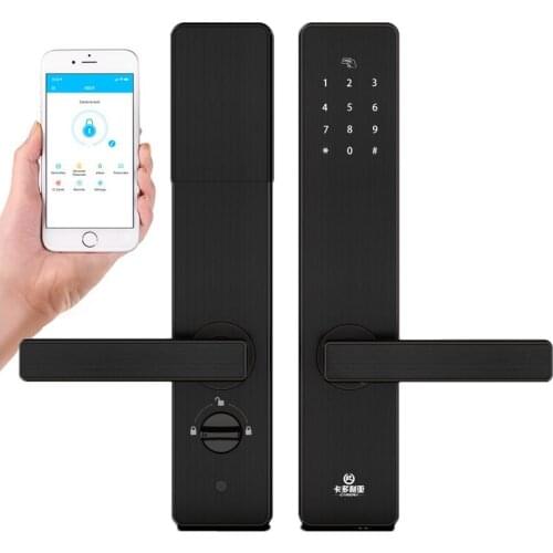 App Bluetooth Wifi Gateway Doorlock Password Smart Lock Passcode IC Card Locks Anti-theft Front Door Electronic Lock D9 2019 NEW