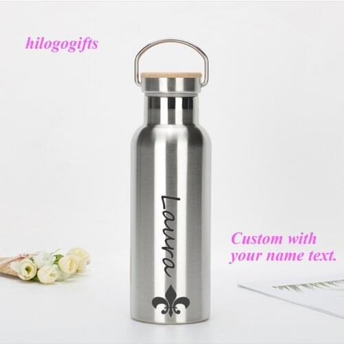 LOGO Name FREE Custom engraved Thermos Bottle Vacuum Flasks Cute Graduation Souvenir with names Stainless Steel Water Bottle