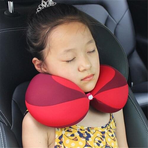 U-shaped Car Neck Pillow Auto Safety Seat Baby Kids Head Support Car Headrest Travel Pillow Neck Protector Shoulder Pad Cushion