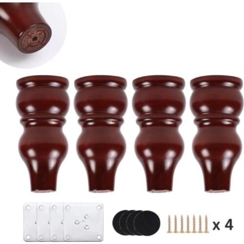 1/4PCS 150mm Solid Wood Furniture Legs Replacement Mid-Century Modern For Coffe Tea Table Sofa Bed TV Stands Cupboard Dressing