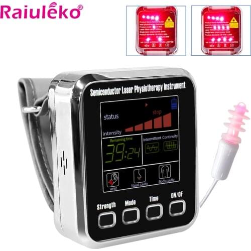 12/7 Holes LLLT Wrist Watch 650nm Laser Therapy Watch For Diabetes Cholesterol Hypertension Treatment Laser Sinusitis Therapy