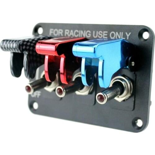 12V 20A Universal Car Boat Engine Start Push Toggle Switch Aluminum Panel