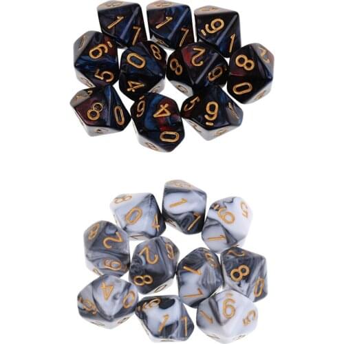 20Pcs D10 Dotted Dice Round Corner for Kids Building Blocks Gifts