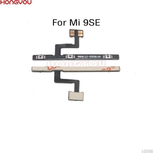 50PCS/Lot For Xiaomi Mi 9 9SE Power Button On / Off Volume Up / Down Mute Switch Key Flex Cable