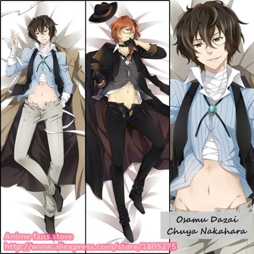Anime Bungo Stray Dogs Osamu Dazai & Chuya Nakahara Male Japanese Pillowcase Pillow Case Cover decorative Hugging Body Bedding