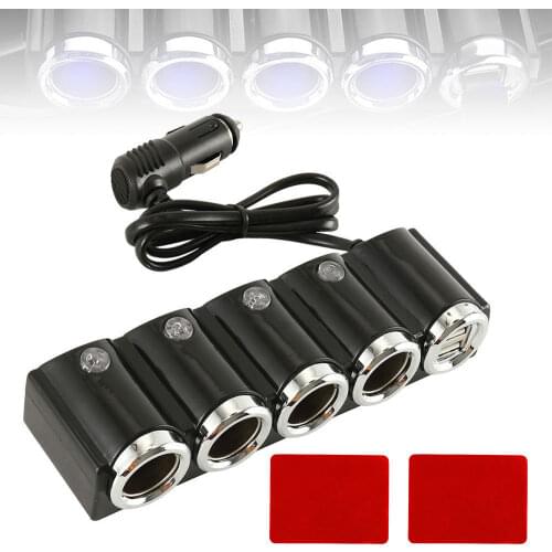 DC12V/24V USB Car Charger 4 Way Auto Car Cigarette Lighter Socket Splitter Power Charger Adapter for phone car accessaries LN