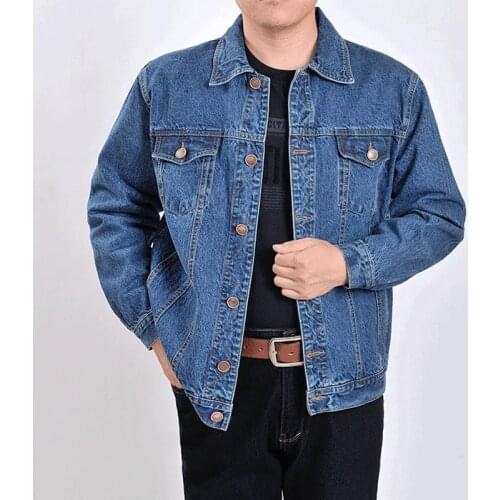 B mens outwear cowboy jackets clothing 2018 Spring autumn Large size jacket coat male button casual blue denim jacket S-4XL