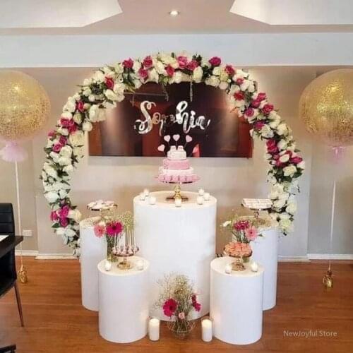 Wedding props cylindrical iron set wedding dessert table display main road birthday party festive decoration set