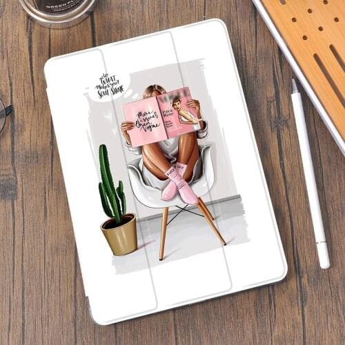 Fashion Trend Girl For iPad Case For 10.9 inch iPad Pro Air 4 Case Mini 5 4 iPad 10.2 8th 7th With Pencil Holder Silicone Cover